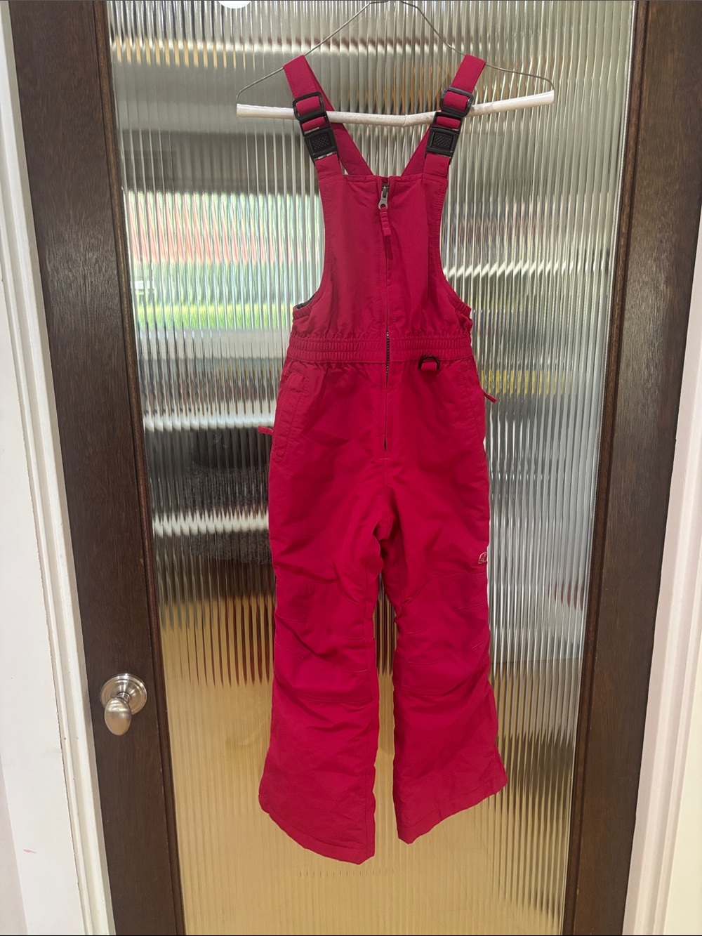 Lands' End Kids Hot Pink Snow Bib Overalls